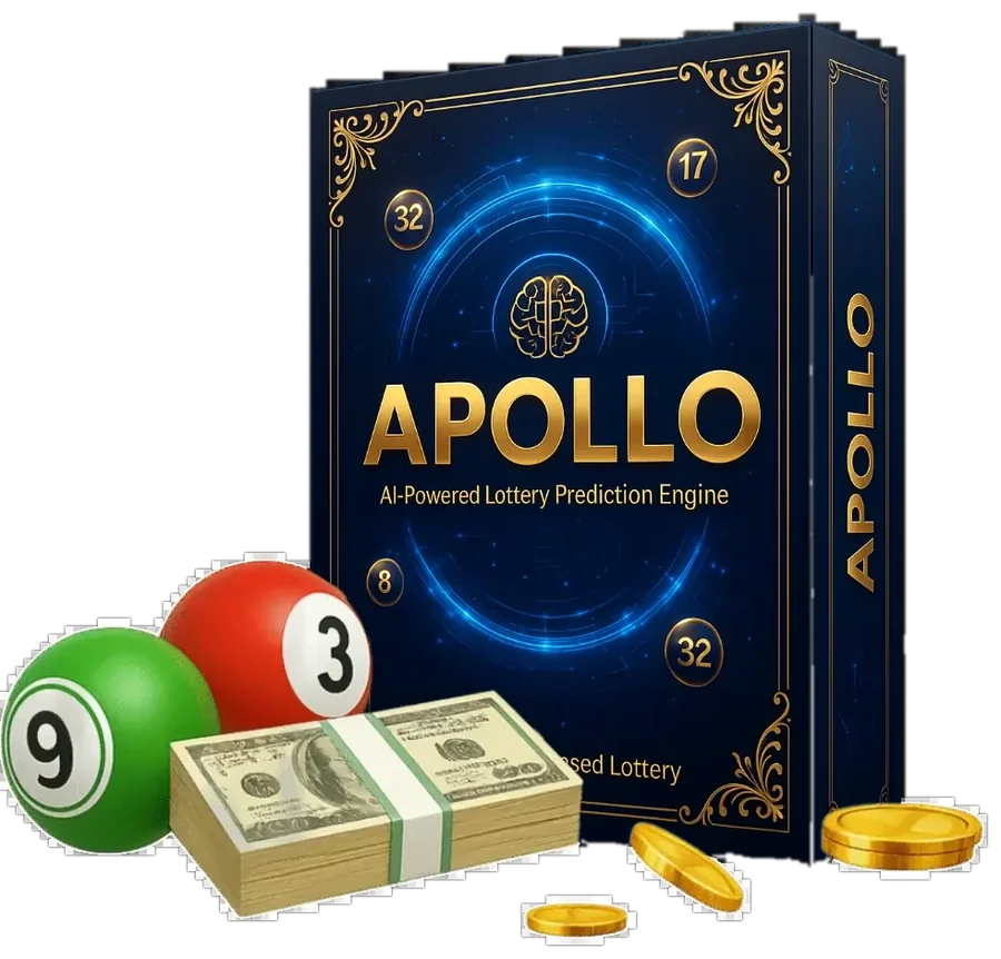 Apollo AI lottery software box with lottery balls